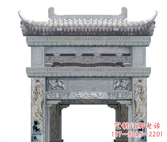 泉州单门村口石雕牌坊 (2)