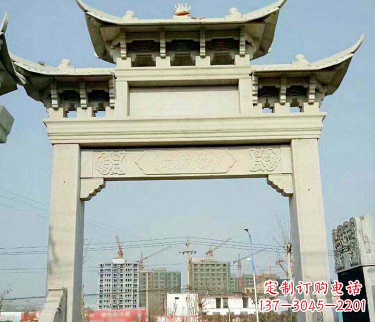 泉州单门道路牌坊石雕