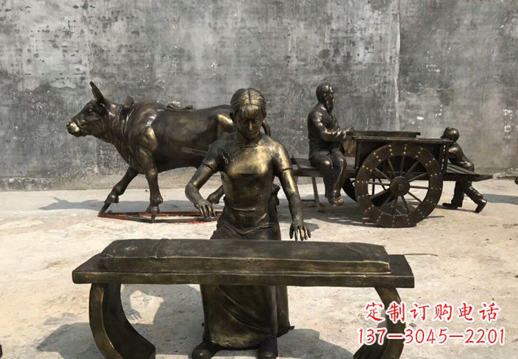 泉州精美绝伦的古筝铜雕