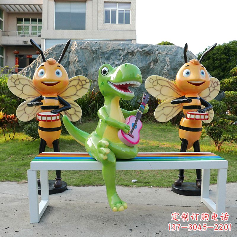 泉州吉他恐龙雕塑