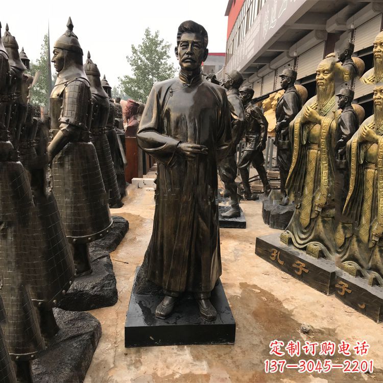 泉州经典人物鲁迅大师仿铜雕塑