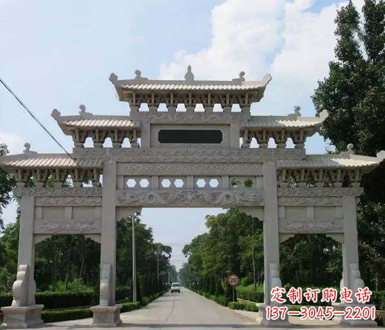 泉州定制牌坊雕塑,传承中国传统文化