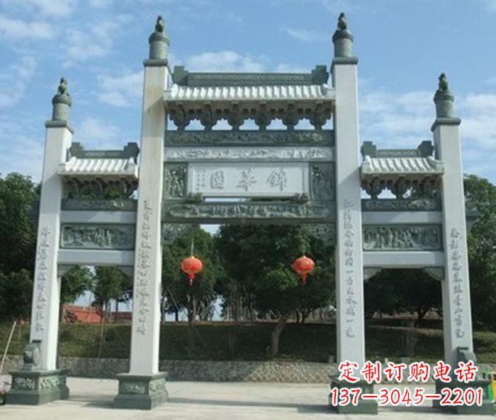 泉州道路三门石牌坊 (2)