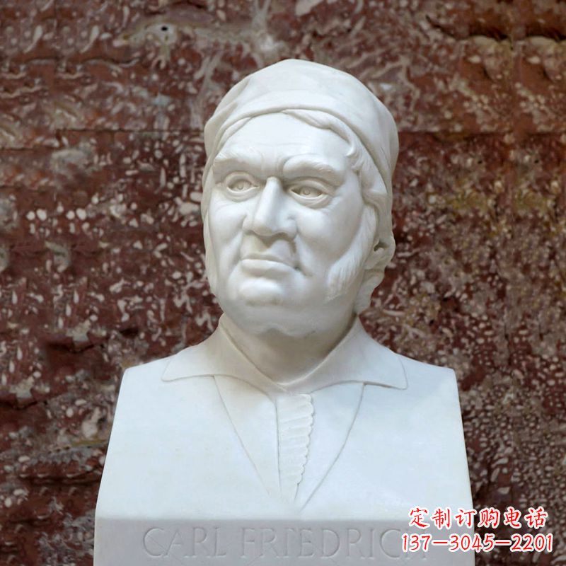 泉州德国著名数学家高斯汉白玉石雕塑