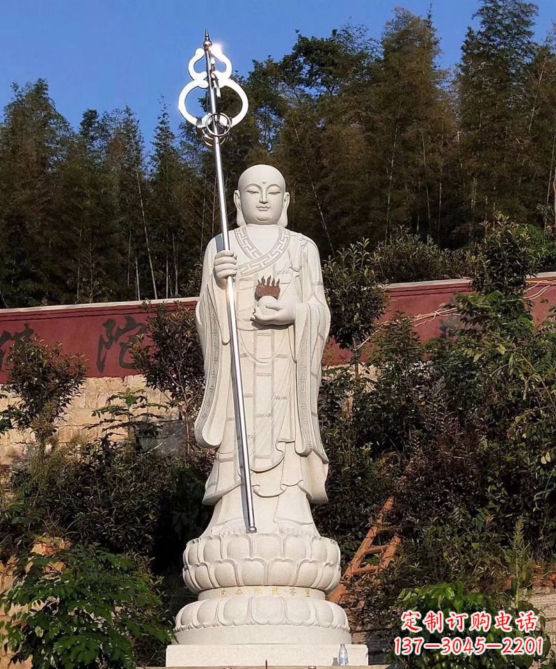 泉州大型地藏王佛像石雕景观雕塑