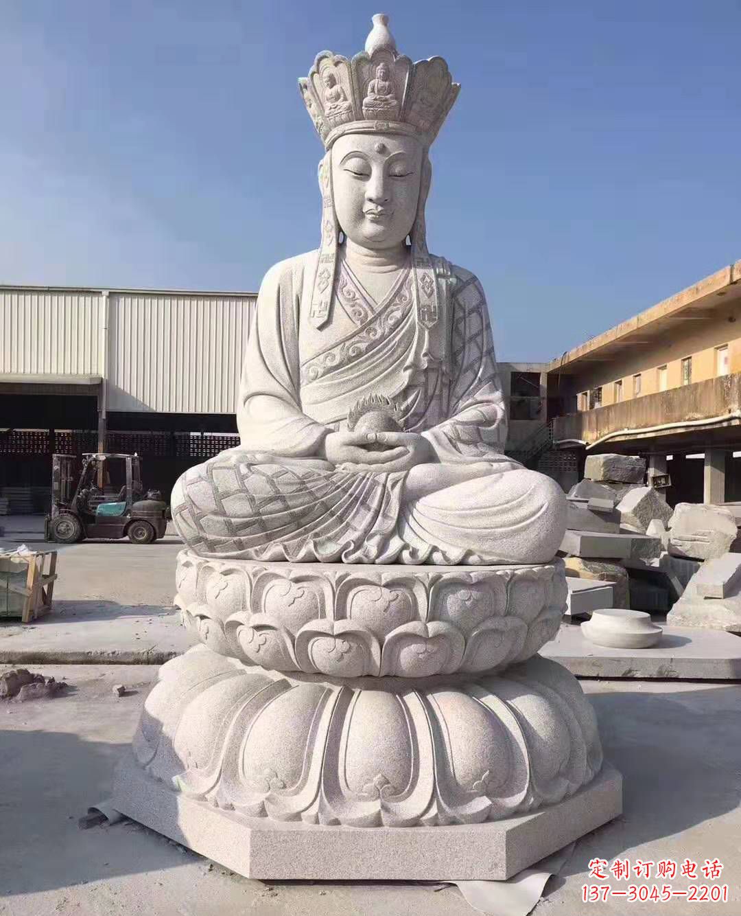 泉州精美雕塑——地藏王石雕佛像摆件