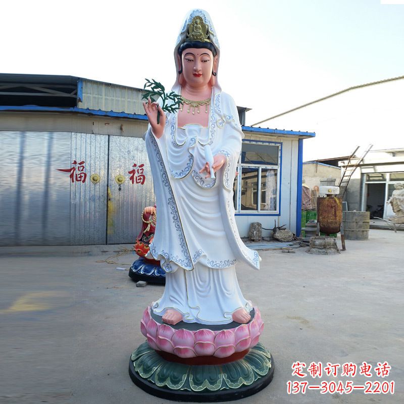 泉州滴水观音玻璃钢彩绘雕塑