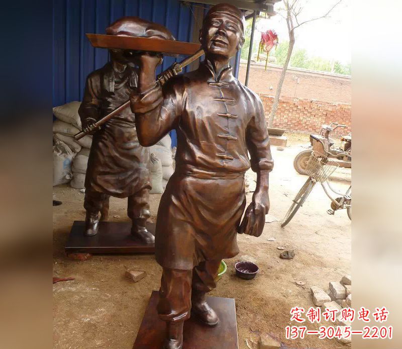泉州店小二铜雕,精美绝伦,永传佳话