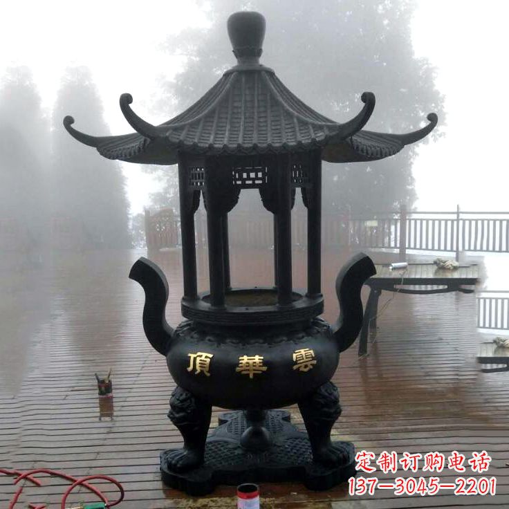泉州精美青铜香炉雕塑