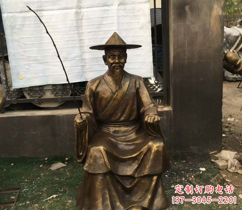 泉州钓鱼的渔翁铜雕