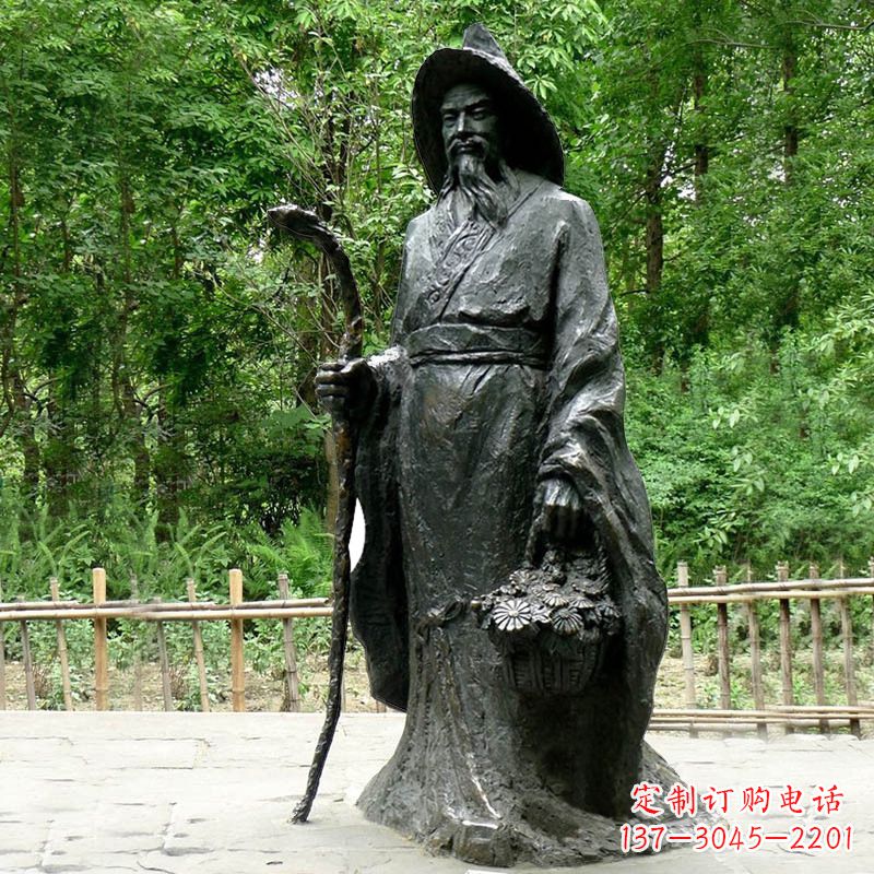 泉州精致历史名人陶渊明雕像