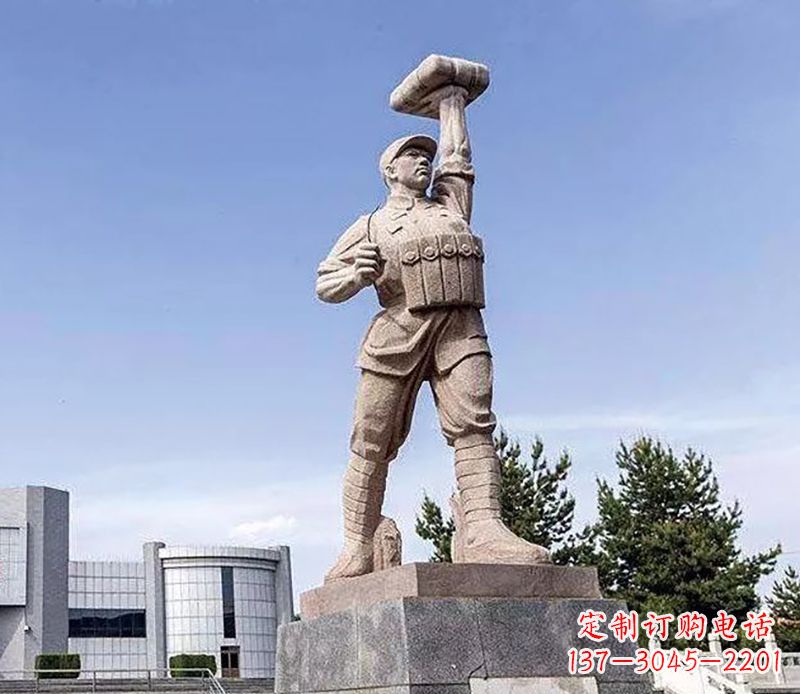 泉州董存瑞石雕——手工精制的艺术之作