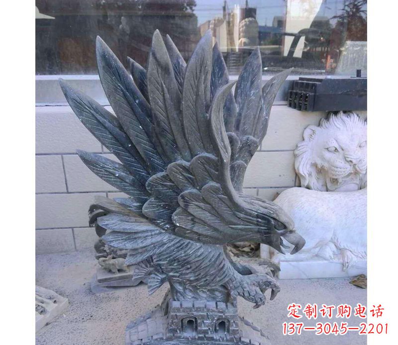 泉州动物雄鹰石雕