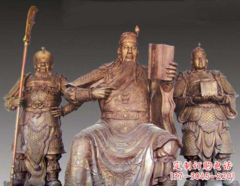 泉州中领雕塑艺术以关公武财神铜雕塑荣耀家中