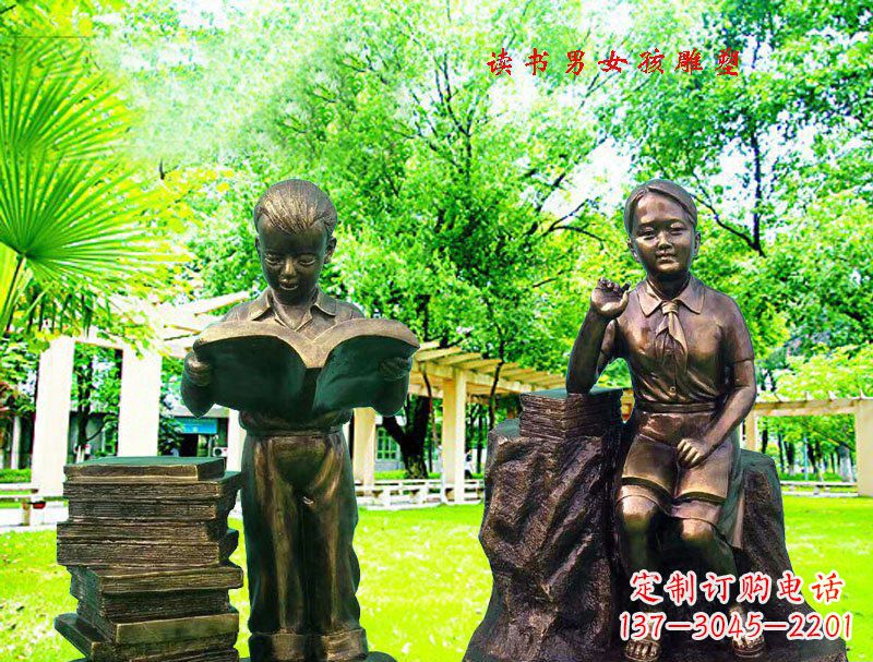 泉州女孩校园铜雕 ——表达着青春洋溢的美好时光