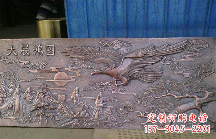泉州宏图大展老鹰锻铜浮雕
