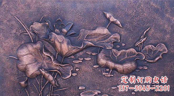 泉州锻铜荷花雕塑