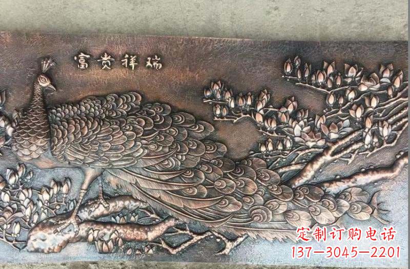 泉州锻铜孔雀浮雕222