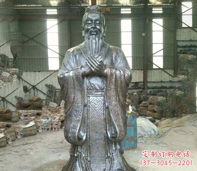 泉州锻铜校园老子人物雕塑,铸就永恒的追求