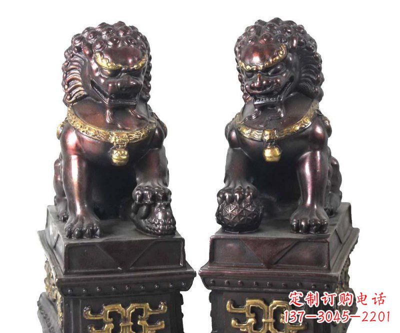 泉州传统工艺铜雕狮子雕塑