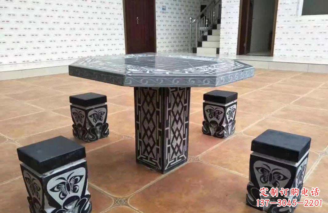泉州多边形仿古石桌凳