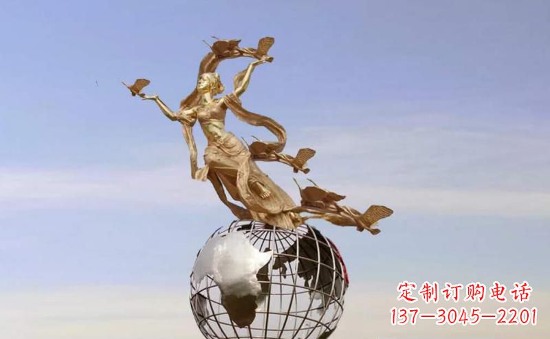 泉州多斯广场不锈钢地球雕塑