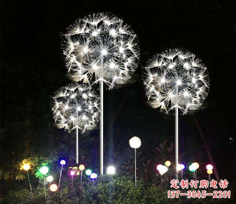 泉州发光不锈钢蒲公英雕塑