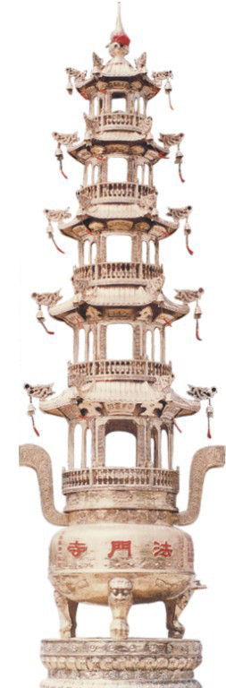 泉州传统工艺艺术精品法门寺铜香炉雕塑