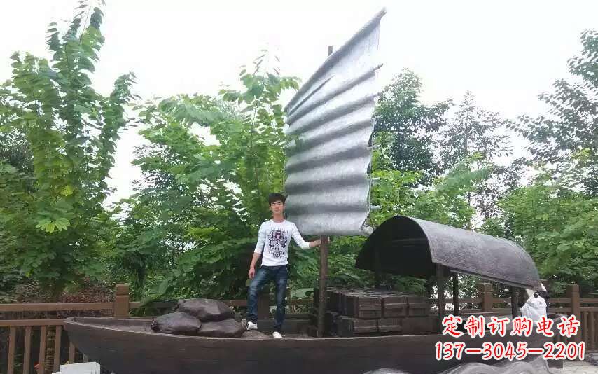 泉州帆船景观铜雕
