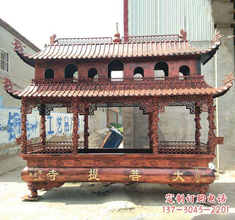 泉州方形铜香炉