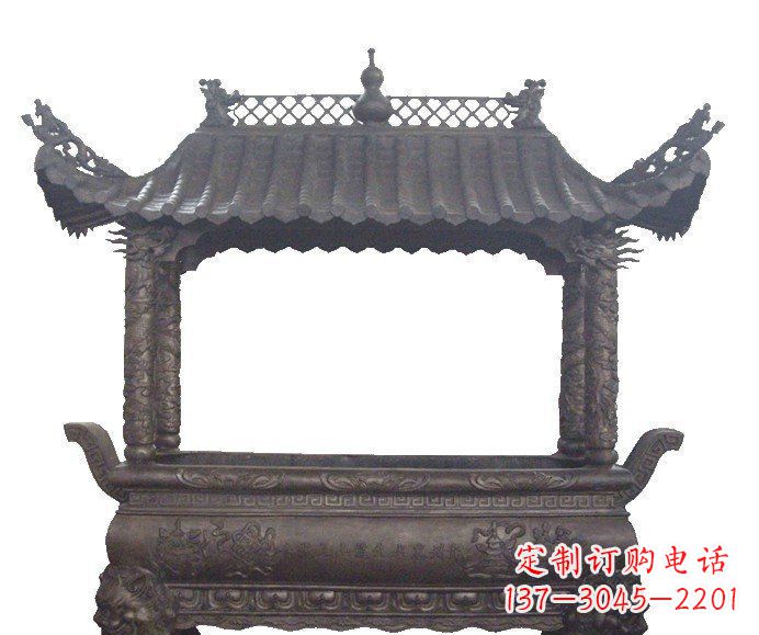 泉州方形香炉寺庙铜雕_2