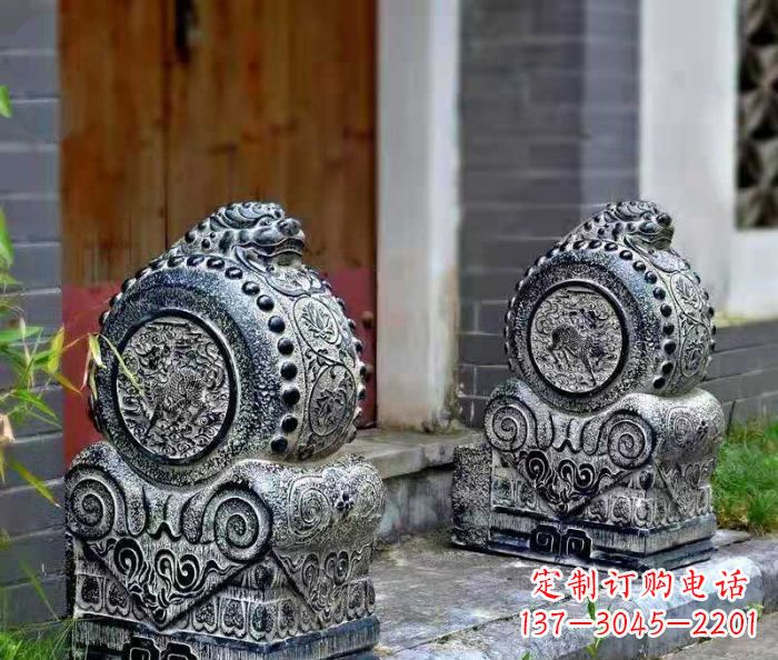 泉州仿古抱鼓石镇宅石门墩