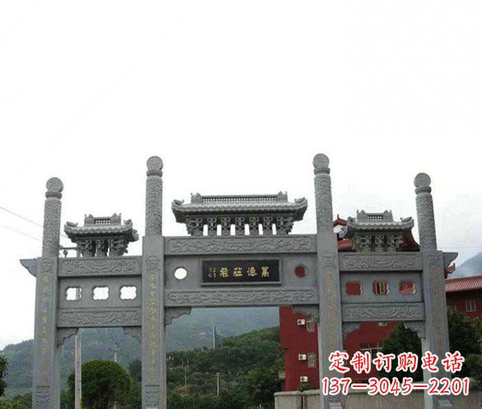 泉州仿古道路三门石牌坊