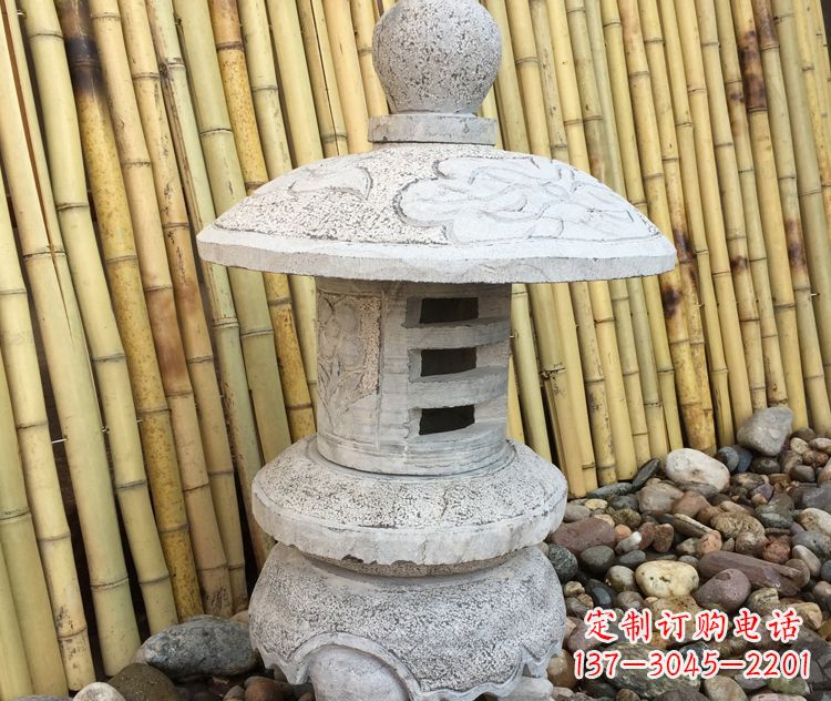 泉州仿古公园照明灯笼石雕