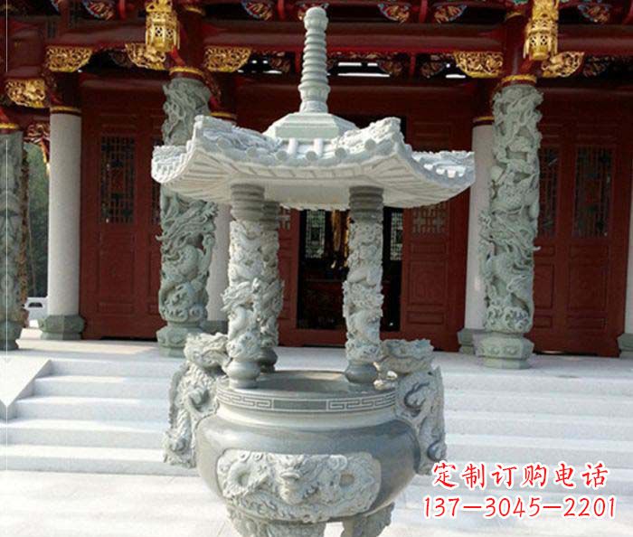 泉州中国古典仿古龙浮雕香炉雕塑