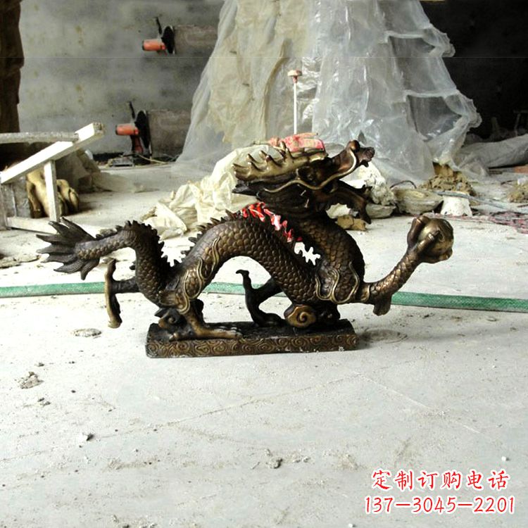 泉州精美仿古龙铜雕塑