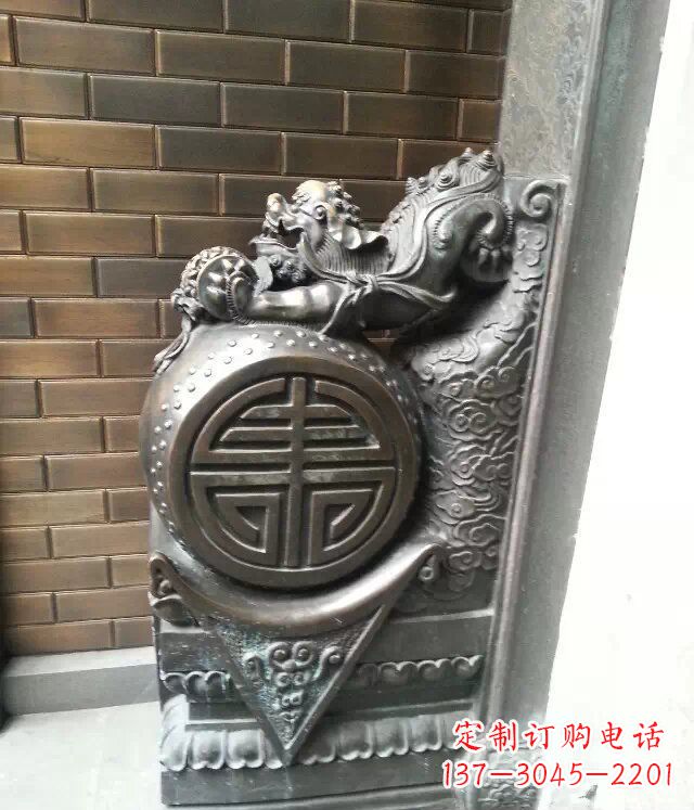 泉州精美仿古门墩铜雕