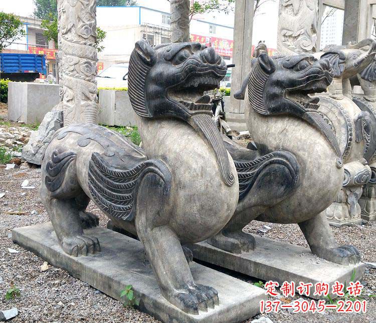泉州工艺精湛的仿古貔貅门口招财石雕