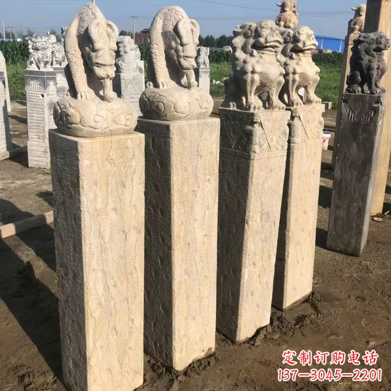 泉州仿古麒麟貔貅栓马柱