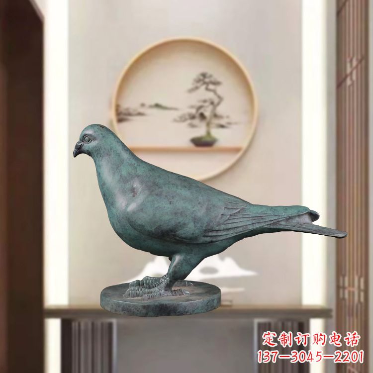 泉州仿古青铜鸽子动物雕塑摆件