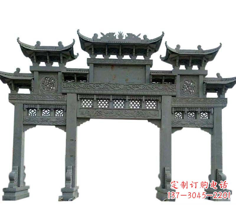 泉州精美的仿古大理石牌坊雕塑