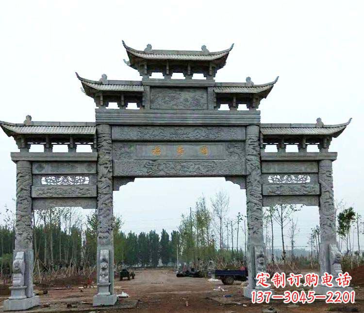 泉州精美石雕牌坊雕塑