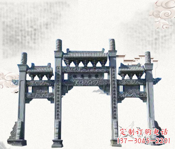 泉州仿古三门石牌坊