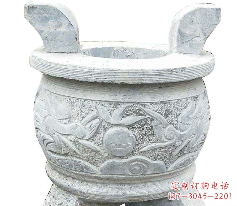 泉州精美仿古三足香炉石雕