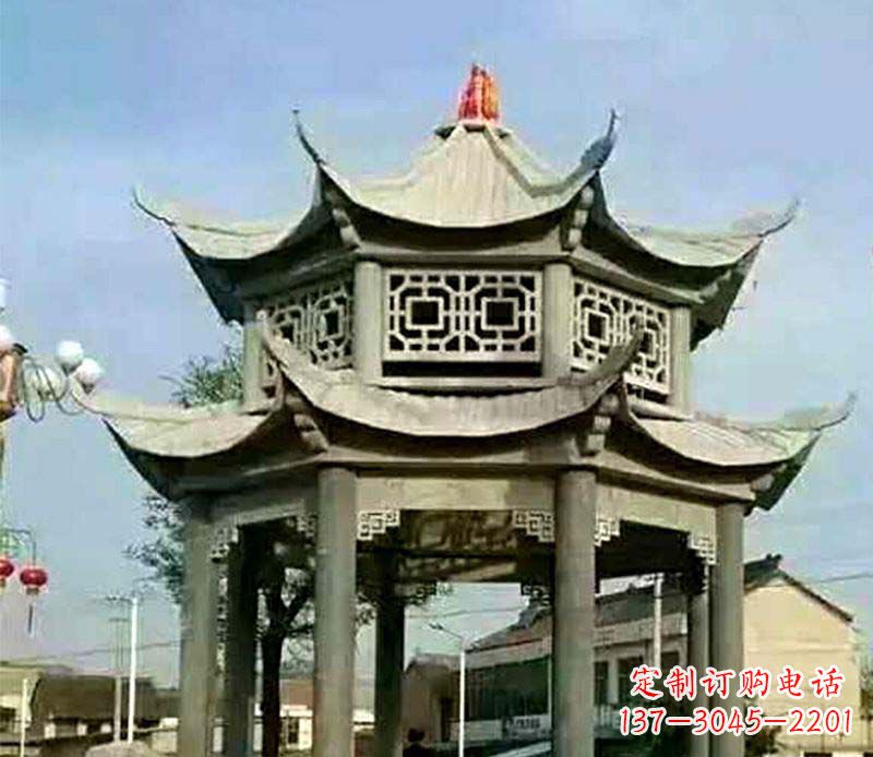 泉州仿古石凉亭石雕 (2)