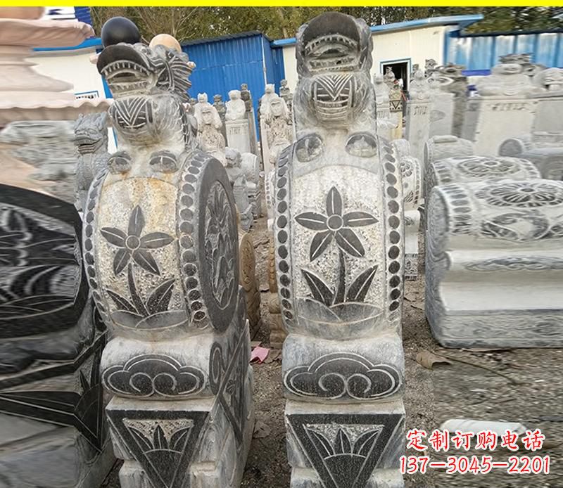 泉州仿古石门墩雕塑