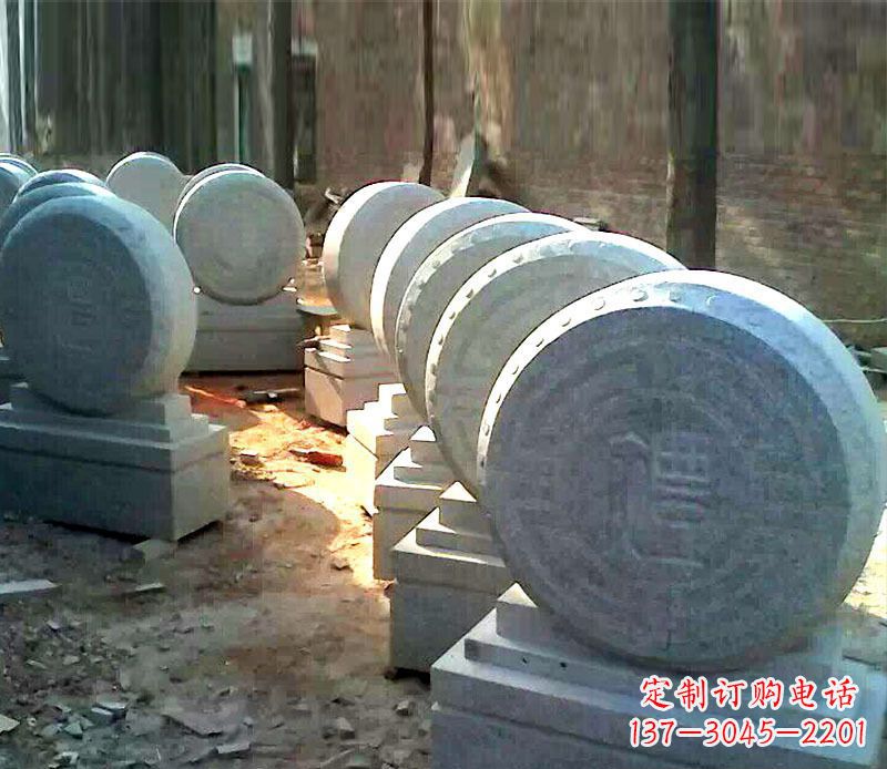 泉州仿古石门墩招财抱鼓石雕