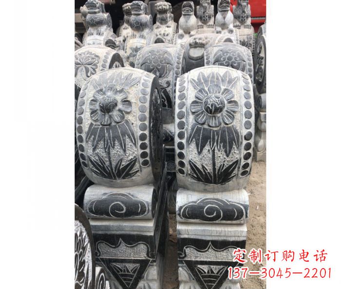 泉州仿古石门墩镇宅抱鼓石雕塑
