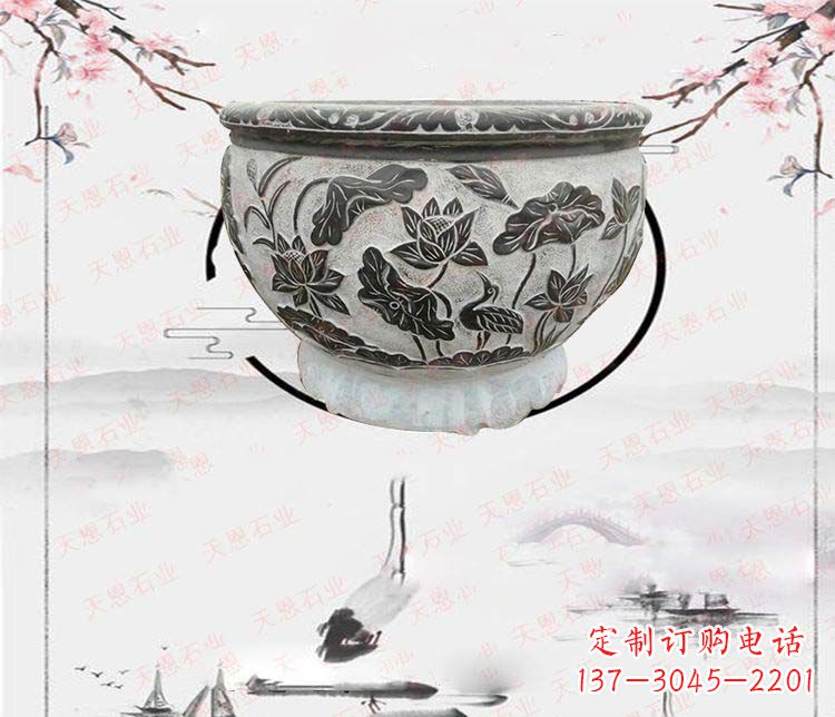 泉州仿古石水缸石浮雕石雕