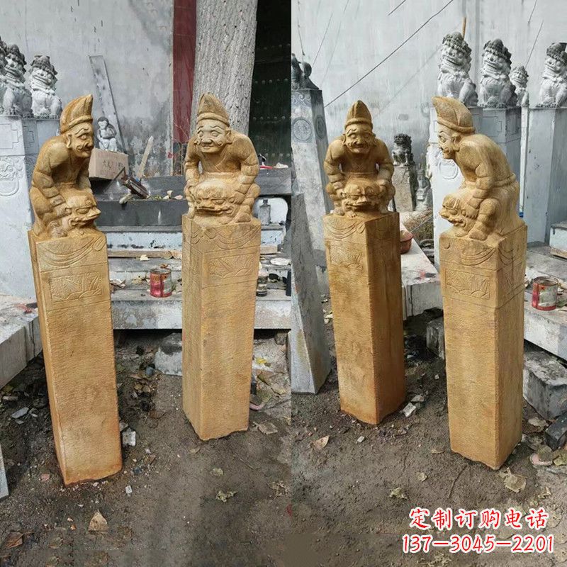 泉州经典仿古拴马桩雕塑